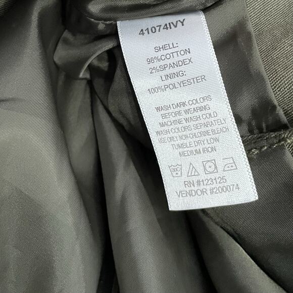 Chadwicks Jacket Womens Size 18 Olive Green Twill Two Button Blazer Army Utility - Picture 8 of 13